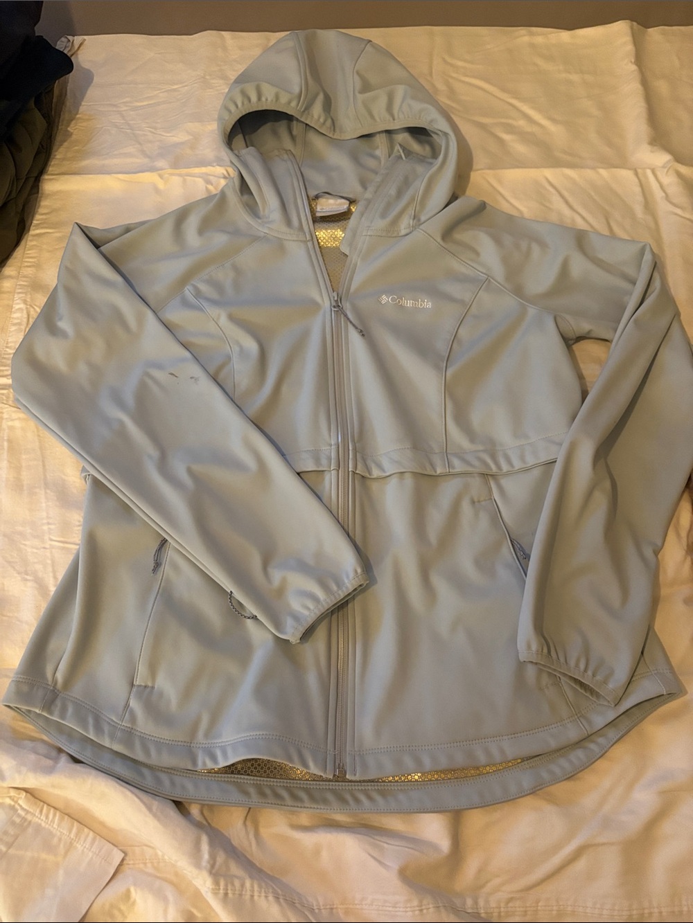 Columbia Women's Light Gray Hooded Softshell Jacket